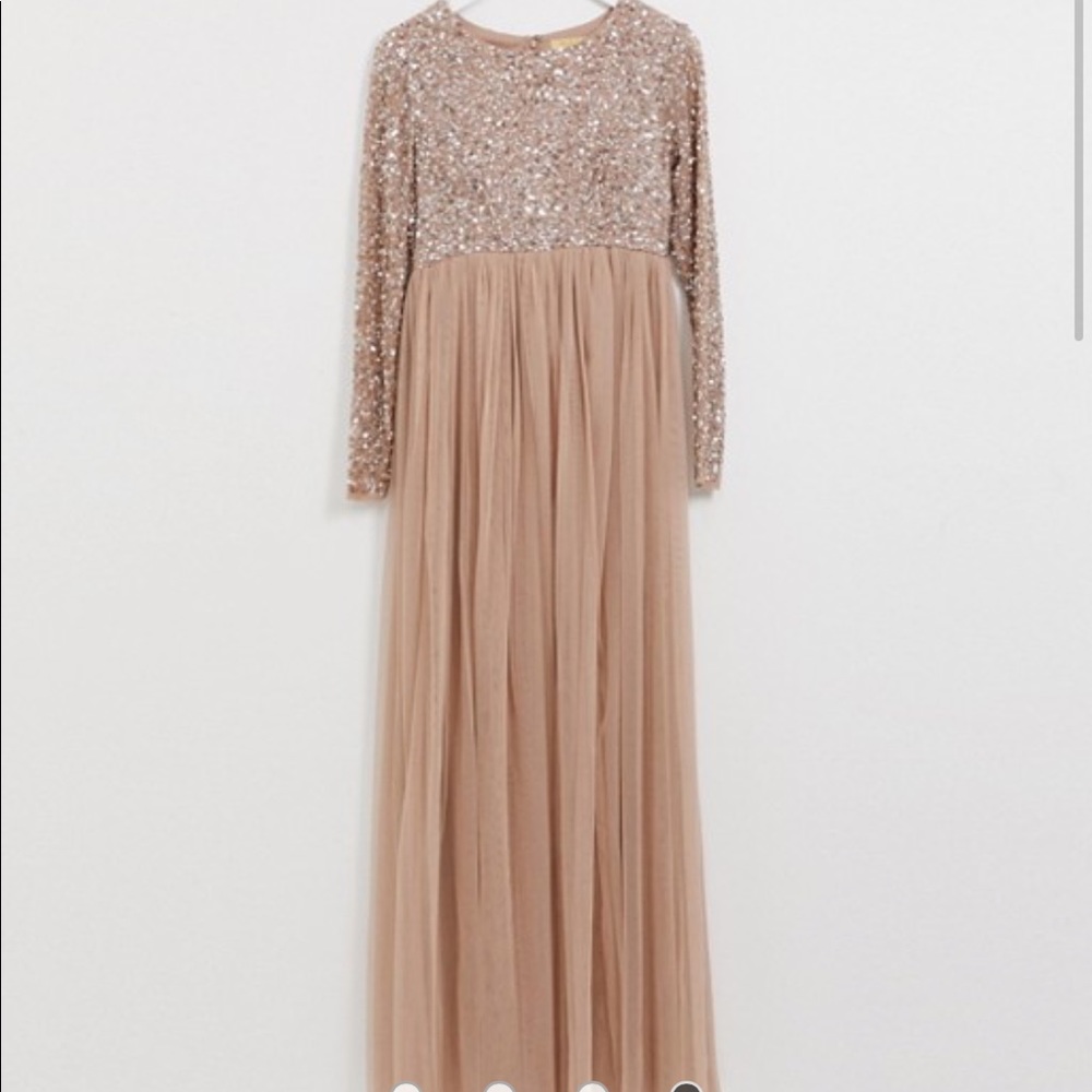 ASOS Maya maternity sequin bridesmaid gown
